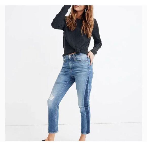 Madewell Denim - Madewell High-Rise Slim Boyjean in Raebrook